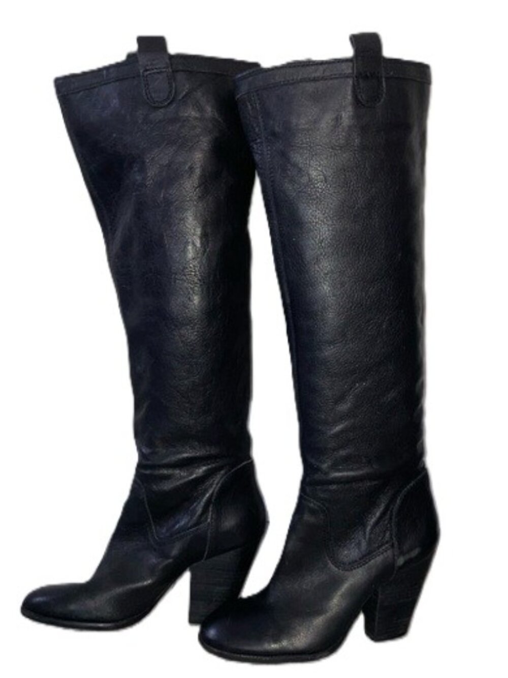 VINCE CAMUTO Braden Tall Black Leather Boots NWOT Womens 7B